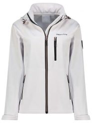 Geographical Norway Kurtka softshellowa "Tounia" w kolorze białym rozmiar: L. Białe kurtki sportowe Geographical Norway, l, bez wzorów, bez kaptura, outdoorowe. Za 170.87 zł.