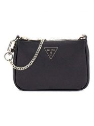 Guess Torebka w kolorze czarnym - 15,5 x 10,5 x 4 cm rozmiar: onesize. Czarne torby na ramię Guess, z aplikacjami, z materiału, na ramię, bez dodatków. Za 221.36 zł.