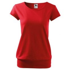 Koszulka Damska City. Czerwone bluzki ALDER, bez wzorów, sportowe, bez kołnierzyka, bez ramiączek. Za 47.99 zł.