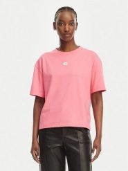 HUGO T-Shirt Signature 50556807 Różowy Regular Fit. Czerwone t-shirty Hugo, xl, bez wzorów, bez kołnierzyka, bez ramiączek. Za 209.99 zł.