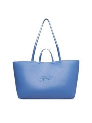 Tommy Jeans Torebka Tjw Must Tote AW0AW19051 Niebieski jasny. Niebieskie shopper Tommy Jeans, bez wzorów, z jeansu, bez dodatków. Za 449.99 zł.