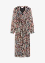 Sukienka szyfonowa we wzór paisley. Czarne sukienki bonprix, bez wzorów, z szyfonu, bez kołnierzyka, bez ramiączek. Za 249.99 zł.