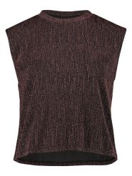 Pieces Bluzka w kolorze brązowym rozmiar: XL. Brązowe bluzki Pieces, xl, bez wzorów, bez kołnierzyka, bez ramiączek. Za 48.62 zł.