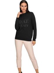 Heine Sweter w kolorze czarnym rozmiar: 50. Czarne swetry Heine, bez wzorów, z bawełny, bez ramiączek. Za 91.34 zł.