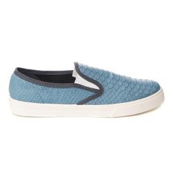 Espadryle sportowe w kolorze niebieskim. Niebieskie espadryle CANELLINI, bez wzorów, z materiału, bez obcasa, bez zapięcia. Za 217.99 zł.