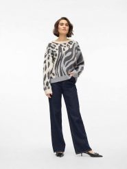 Vero Moda Sweter w kolorze szaro-kremowym rozmiar: L. Szare swetry Vero Moda, l, bez wzorów, bez ramiączek. Za 83.62 zł.
