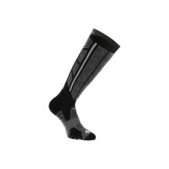Skarpety turystyczne SH520 X-WARM długie. Czarne skarpety QUECHUA, bez wzorów, z elastanu. Za 59.99 zł.