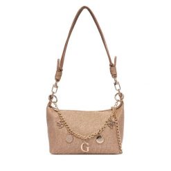 Torebka Guess. Żółte torebki klasyczne Guess, z aplikacjami, bez dodatków. Za 294.99 zł.