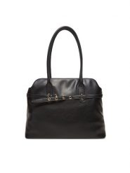 DeeZee Torebka C-DZE-S-010-08 Czarny. Czarne shopper DeeZee, bez wzorów, z materiału, bez dodatków. Za 149.99 zł.