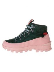 Hunter Botki w kolorze oliwkowo-jasnoróżowym rozmiar: 40/41. Brązowe botki Hunter, bez wzorów, bez obcasa, bez zapięcia. Za 380.41 zł.