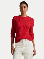 Polo Ralph Lauren Sweter 211971869019 Czerwony Slim Fit. Czerwone swetry Polo Ralph Lauren, xs, bez wzorów, z bawełny, bez ramiączek. Za 919.99 zł.