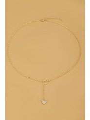 Atelier MIU Pozłacany naszyjnik z elementami ozdobnymi - dł. 50 cm rozmiar: onesize. Żółte naszyjniki Atelier MIU, z cyrkonią, pozłacane. Za 39.99 zł.