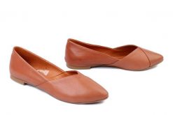 PIAZZA 830029-21 tan, baleriny damskie. Brązowe baleriny Piazza, bez wzorów, ze skóry, bez obcasa. Za 299.90 zł.