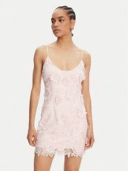 BARDOT Sukienka koktajlowa 59826DB Różowy Regular Fit. Czerwone sukienki Bardot, bez wzorów, z syntetyku, wizytowe, bez kołnierzyka, bez ramiączek. Za 539.99 zł.