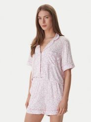 DKNY Piżama YI50058 Różowy Regular Fit. Czerwone piżamy DKNY, bez wzorów, z wiskozy, bez ramiączek. Za 379.99 zł.