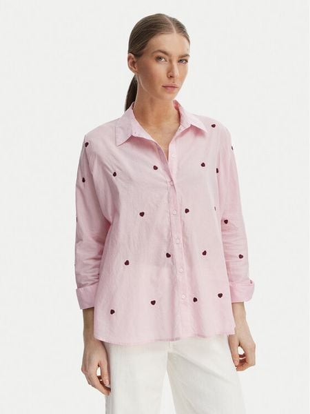 ONLY Koszula 15283743 Różowy Box Fit. Czerwone koszule Only, xl, bez wzorów, z bawełny, bez kołnierzyka, bez ramiączek. Za 112.99 zł.