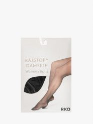 Czarne rajstopy damskie 30 DEN. Czarne rajstopy i pończochy Ryłko, m, bez wzorów, z bawełny. Za 39.99 zł.