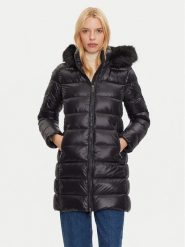 Tommy Hilfiger Płaszcz zimowy WW0WW43122 Czarny Regular Fit. Czarne płaszcze TOMMY HILFIGER, na zimę, s, bez wzorów, z syntetyku, bez kaptura. Za 1,009.00 zł.