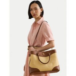 Torebka LAUREN RALPH LAUREN. Brązowe torebki klasyczne Lauren Ralph Lauren, bez wzorów, bez dodatków. Za 2,089.00 zł.