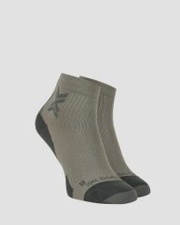 Skarpety unisex X-Socks RUN DISCOVER ANKLE RAINCLOUD/X BLACK G221. Szare skarpety X Socks, bez wzorów. Za 99.99 zł.