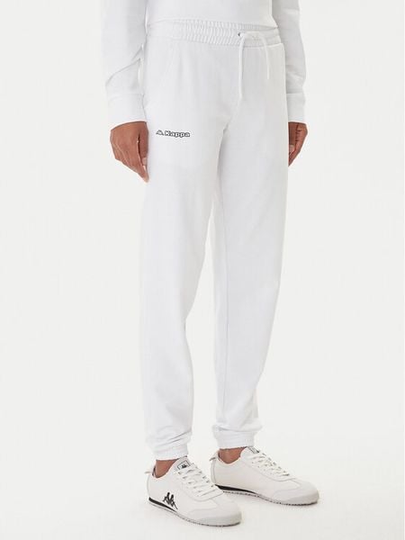 Kappa Spodnie dresowe Festa 331M34W Biały Regular Fit. Białe spodnie dresowe Kappa, l, bez wzorów, z bawełny. Za 69.99 zł.
