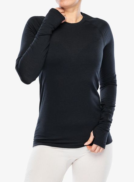 Bluza termoaktywna damska Houdini Desoli Light Crew. Czarne bluzy Houdini, l, bez wzorów, z materiału, bez kaptura. Za 559.40 zł.
