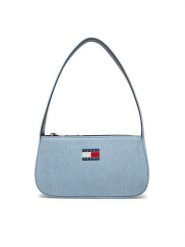 Tommy Jeans Torebka Tjw Ess Must Shoulder Bag Denim AW0AW17363 Błękitny. Niebieskie torebki klasyczne Tommy Jeans, bez wzorów, z denimu, bez dodatków. Za 239.99 zł.