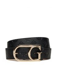 Guess Pasek Damski BW9227 P5235 Czarny. Czarne paski Guess, z aplikacjami, ze skóry. Za 149.99 zł.
