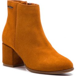 Botki R.POLAŃSKI - 0882/K Rudy Zamsz. Brązowe botki R.Polański, bez wzorów, ze skóry, bez obcasa, na obcasie, bez zapięcia. Za 299.00 zł.