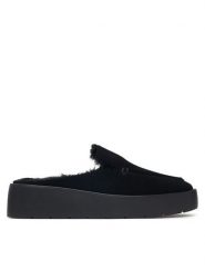 Calvin Klein Klapki Flatform Mule Suede WL HW0HW03182 Czarny. Czarne klapki Calvin Klein, bez wzorów, ze skóry, bez obcasa. Za 649.99 zł.