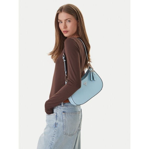 Torebka Guess. Niebieskie torebki klasyczne Guess, z aplikacjami, bez dodatków. Za 334.99 zł.