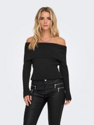 ONLY Sweter w kolorze czarnym rozmiar: S. Czarne swetry Only, s, bez wzorów, prążkowane, bez ramiączek. Za 110.04 zł.
