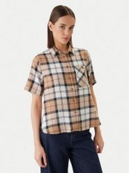 Barbour Koszula Fern LSH1744BR37 Beżowy Regular Fit. Brązowe koszule Barbour, bez wzorów, z syntetyku, bez kołnierzyka, bez ramiączek. Za 379.99 zł.