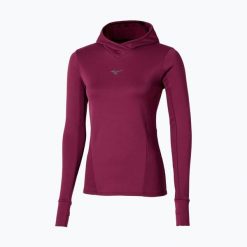 Bluza do biegania damska Mizuno Active Warm Hooded. Fioletowe bluzy sportowe Mizuno, s, bez wzorów, z elastanu, bez kaptura. Za 139.99 zł.