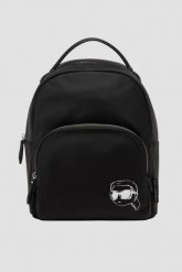 KARL LAGERFELD Czarny plecak Ikon Nylon Outline. Czarne plecaki KARL LAGERFELD, bez wzorów, z nylonu. W wyprzedaży za 569.99 zł.