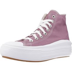 Tenisówki Converse Model Chuck Taylor All Star Move Hi Kolor Fioletowy. Fioletowe trampki Converse, bez wzorów, z tkaniny, bez zapięcia. Za 273.99 zł.