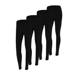 Legginsy termiczne damskie 4 szt. Czarne legginsy HEAT KEEPER, m, bez wzorów, z materiału. Za 209.30 zł.
