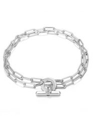 Eclat d'Argent Srebrna bransoletka z elementem ozdobnym rozmiar: onesize. Szare bransoletki Eclat d'Argent, srebrne. Za 252.99 zł.