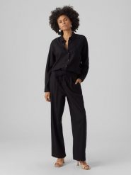 Vero Moda Spodnie w kolorze czarnym rozmiar: XL. Czarne spodnie materiałowe Vero Moda, na co dzień, s, bez wzorów, z materiału. Za 87.40 zł.
