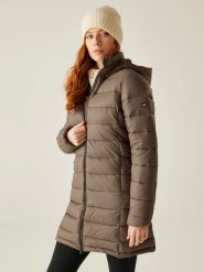 Regatta Płaszcz pikowany "Starler" w kolorze szarobrązowym rozmiar: 42. Brązowe płaszcze Regatta, bez wzorów, bez kaptura. Za 222.94 zł.