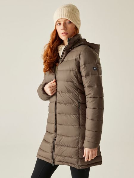 Regatta Płaszcz pikowany "Starler" w kolorze szarobrązowym rozmiar: 36. Brązowe płaszcze Regatta, bez wzorów, bez kaptura. Za 209.82 zł.