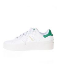 Adidas Sneakersy "Stan Smith Bonega" w kolorze biało-zielonym rozmiar: 36. Białe trampki Adidas, bez wzorów, bez zapięcia. Za 206.42 zł.