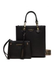Emporio Armani Torebka EW000362 AF12103 MC032 Czarny. Czarne torebki klasyczne Emporio Armani, bez wzorów, ze skóry, bez dodatków. Za 779.99 zł.