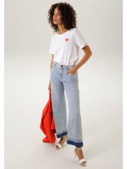 Aniston Dżinsy - Comfort fit - w kolorze błękitnym rozmiar: 38. Niebieskie jeansy Aniston, bez wzorów, z podwyższonym stanem. Za 101.23 zł.