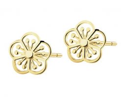 Złote kolczyki - kwiaty. Żółte kolczyki Apart, złote. Za 719.00 zł.