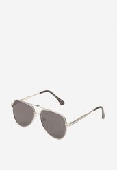 Czarno-Srebrne Okulary Przeciwsłoneczne Klasyczne z Filtrem UV Glealisa. Czarne okulary przeciwsłoneczne Renee, bez wzorów, eleganckie. Za 34.99 zł.