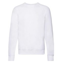 Lekka Raglanowa Bluza Unisex Dla Dorosłych. Szare bluzy FRUIT OF THE LOOM, m, bez wzorów, z bawełny, z kapturem. Za 77.99 zł.