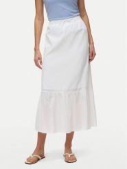 Vero Moda Spódnica midi Vmtrine 10343485 Biały Regular Fit. Białe spódnice Vero Moda, l, bez wzorów, z bawełny, midi. Za 179.99 zł.