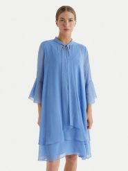 JOOP! Sukienka koktajlowa Denia 30102010 Błękitny Regular Fit. Niebieskie sukienki Joop!, bez wzorów, z syntetyku, wizytowe, bez kołnierzyka, bez ramiączek. Za 1,249.00 zł.