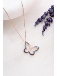 Lodie Silver Srebrny naszyjnik z zawieszką - dł. 42 cm rozmiar: onesize. Niebieskie naszyjniki Lodie Silver, z cyrkonią, srebrne. Za 65.99 zł.